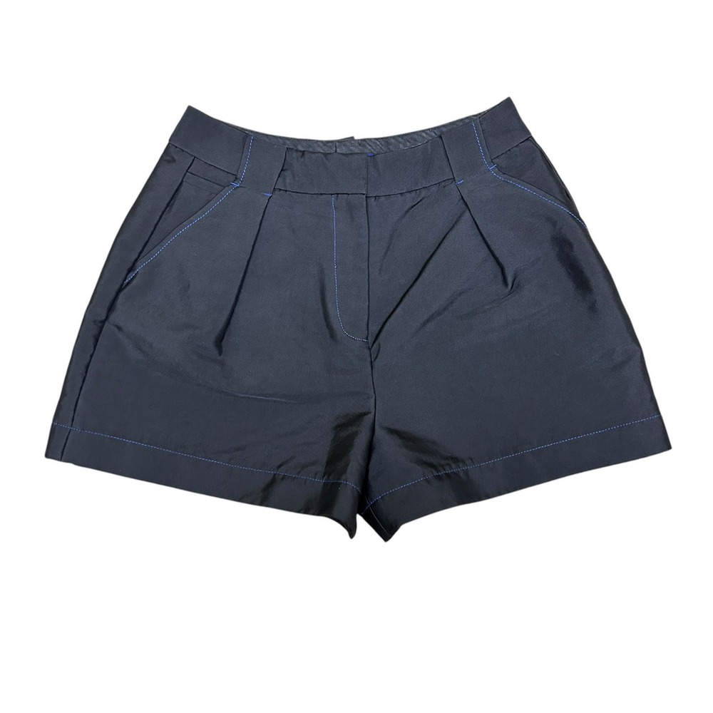 Armani Exchange Shorts Womens 6 Black Pleated Shorts